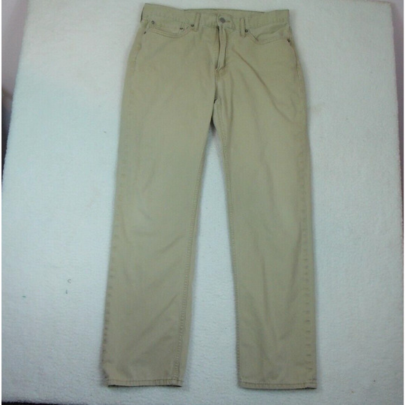 Levi’s 514‎ Straight Leg Beige Khaki Pants Mens Size Actual 36x32 - Picture 1 of 11